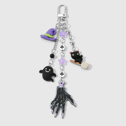 Keypus - Halloween Black Palm Pendant Keychain