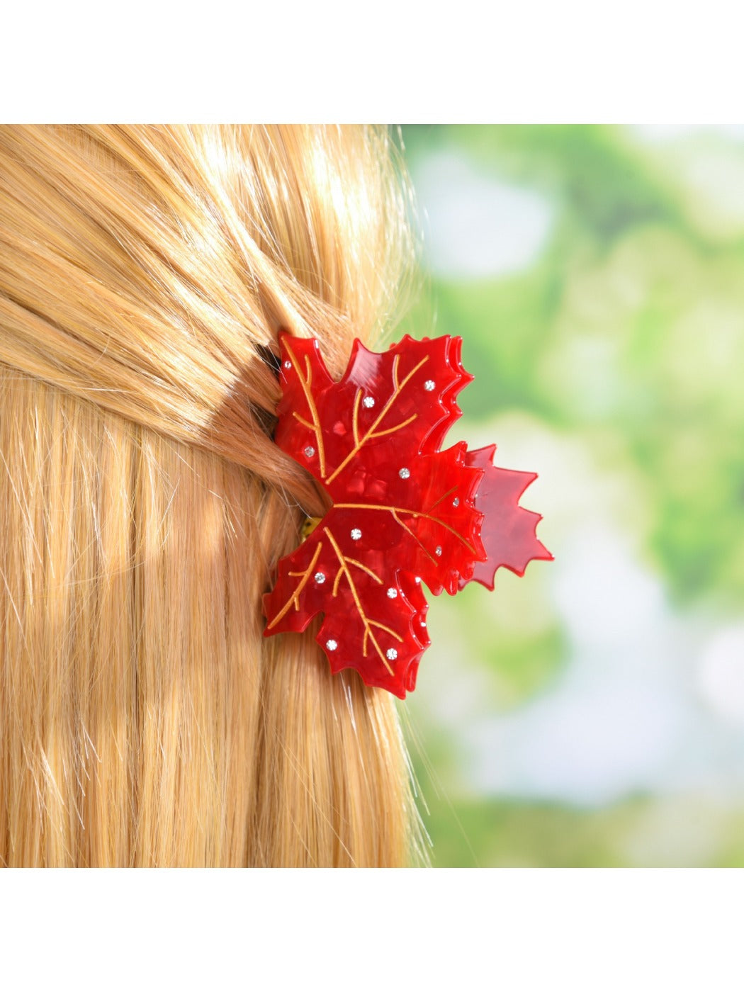 Beau - Simulated Maple Leaf Acetate Hair Claw Clip