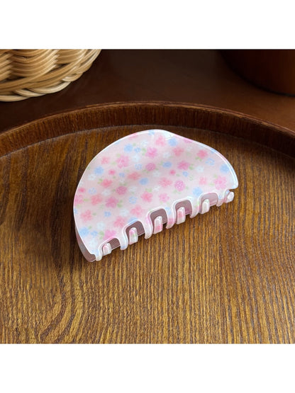 Beau - Sweet Floral Print Acrylic Claw Clip