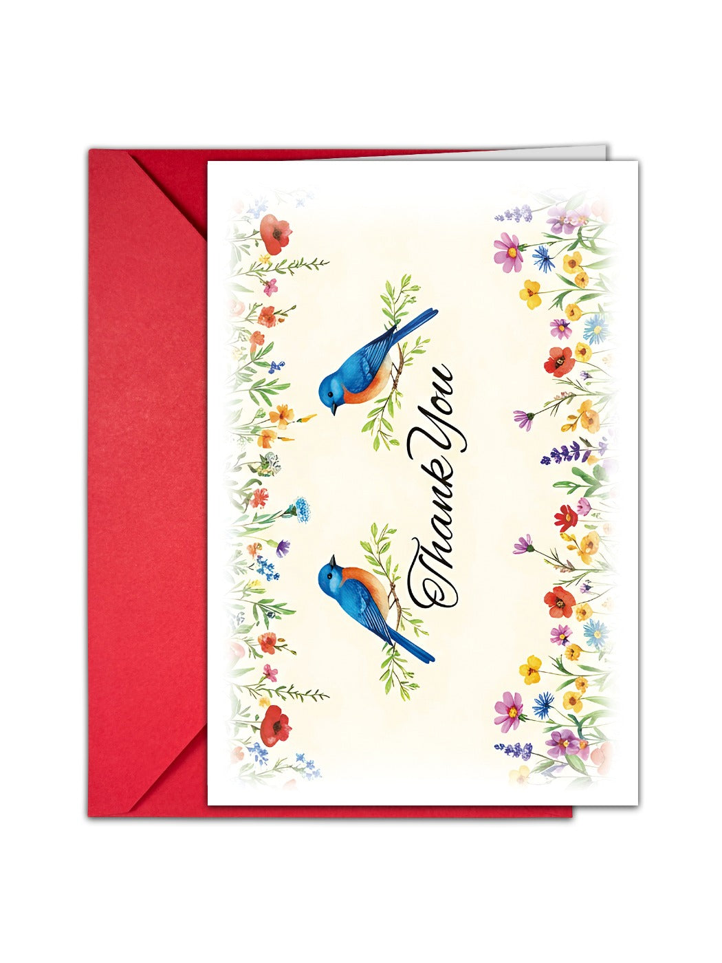 Carduria - Artistic Floral Thank You Greeting Card