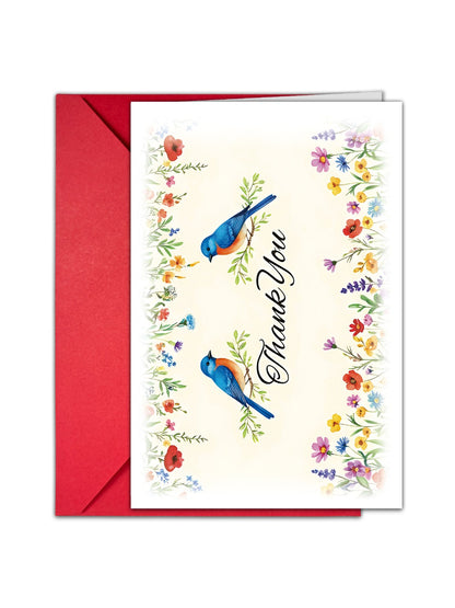 Carduria - Artistic Floral Thank You Greeting Card