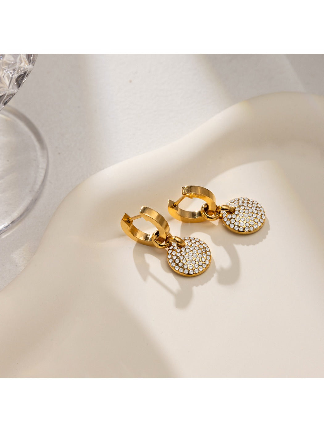 Earedge - Minimalist Round Drop Earrings