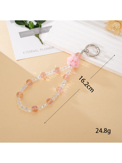 Keypus - Double Chain Beaded Cherry Pendant Keychain