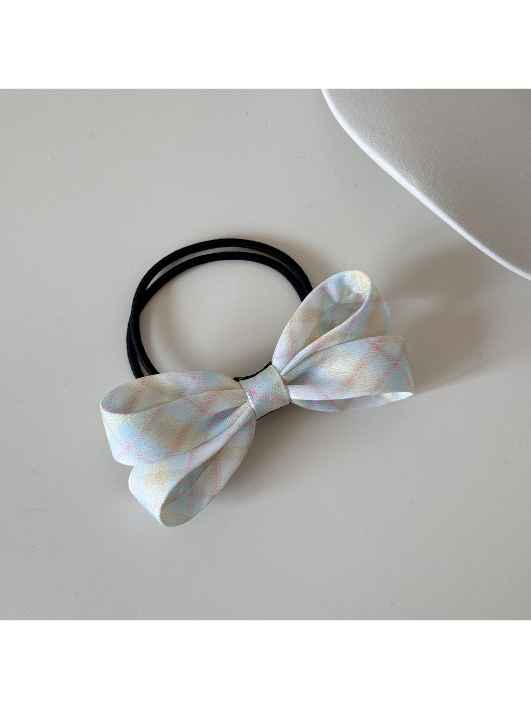 Gifty - Sweet Style Plaid Bow Decorative Ponytail Hair Tie