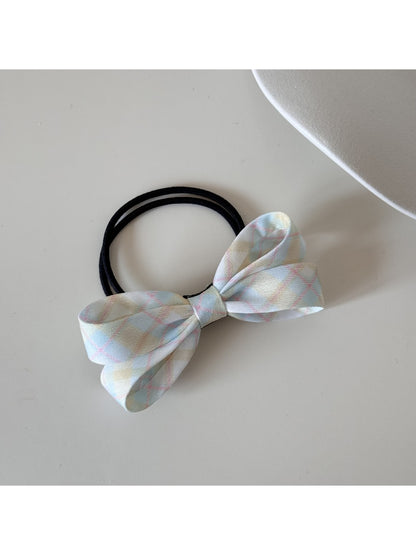 Gifty - Sweet Style Plaid Bow Decorative Ponytail Hair Tie