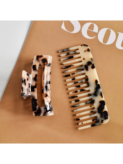 Beau - Hair Comb and Claw Clip 2 PCS Set