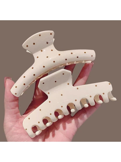 Beau - Curved Geometric Polka Dot Hair Claw Clip