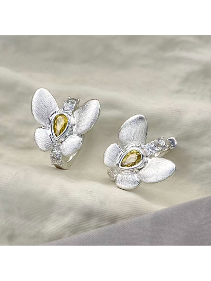Earedge - Plated Butterfly Design Earrings