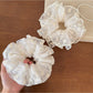 Gifty - Ruffled Lace Embroidery Ponytail Hair Scrunchie