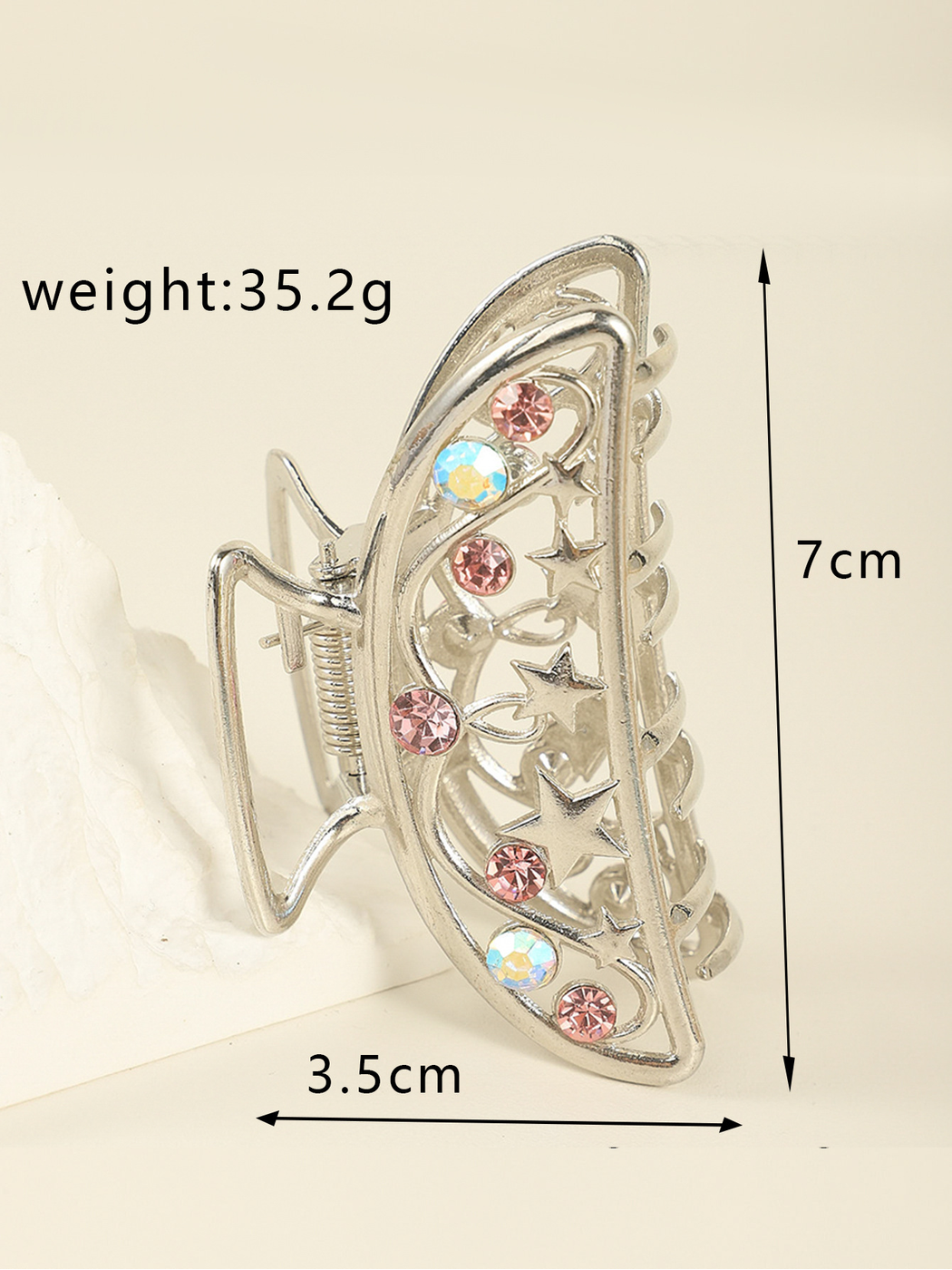 Beau - Star Detail Crescent Claw Hair Clip