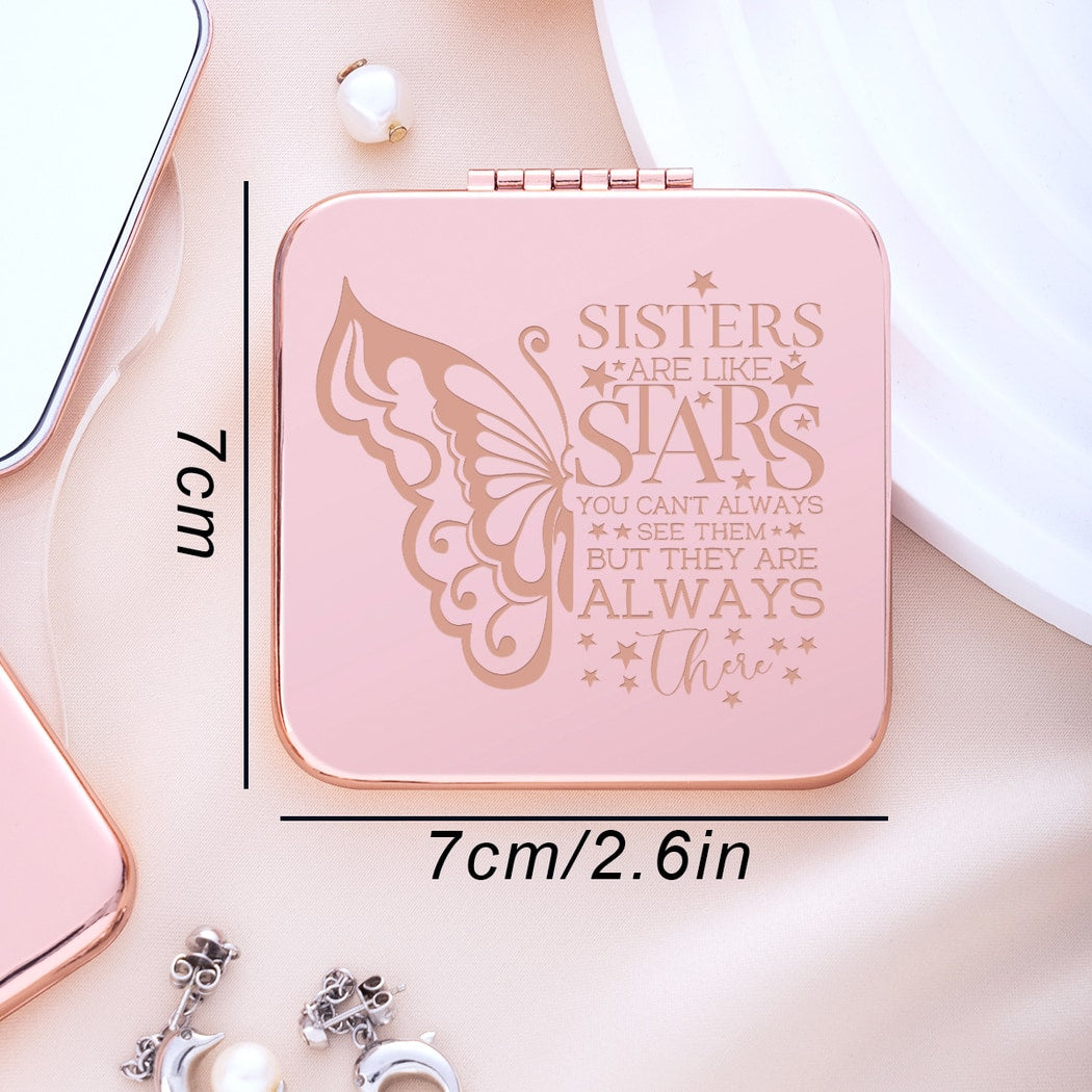Mirroray - Square Folding Alloy Frame Makeup Mirror
