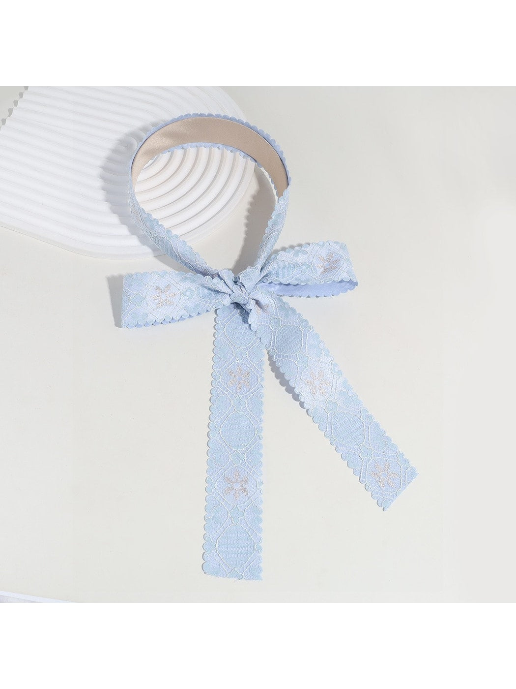Gifty - Lace Ribbon Bow Fabric Headband Headband