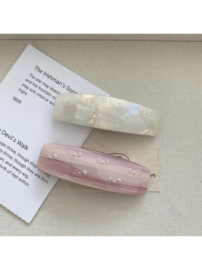Beau - Bow Detail Acetate Spring Hair Clip