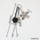 Keypus - PU Alloy Flower Pendant Bag Charm Keychain
