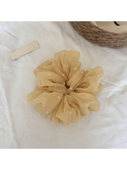 Gifty - Polyester Polka Dot Mesh Hair Tie Scrunchie
