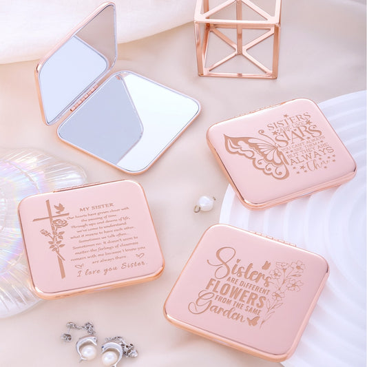 Mirroray - Square Folding Alloy Frame Makeup Mirror