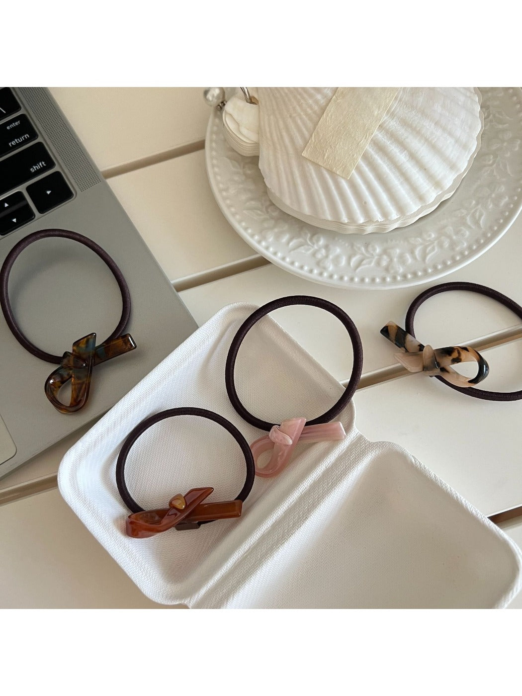 Gifty - High-Stretch Acetate Bow Hair Tie