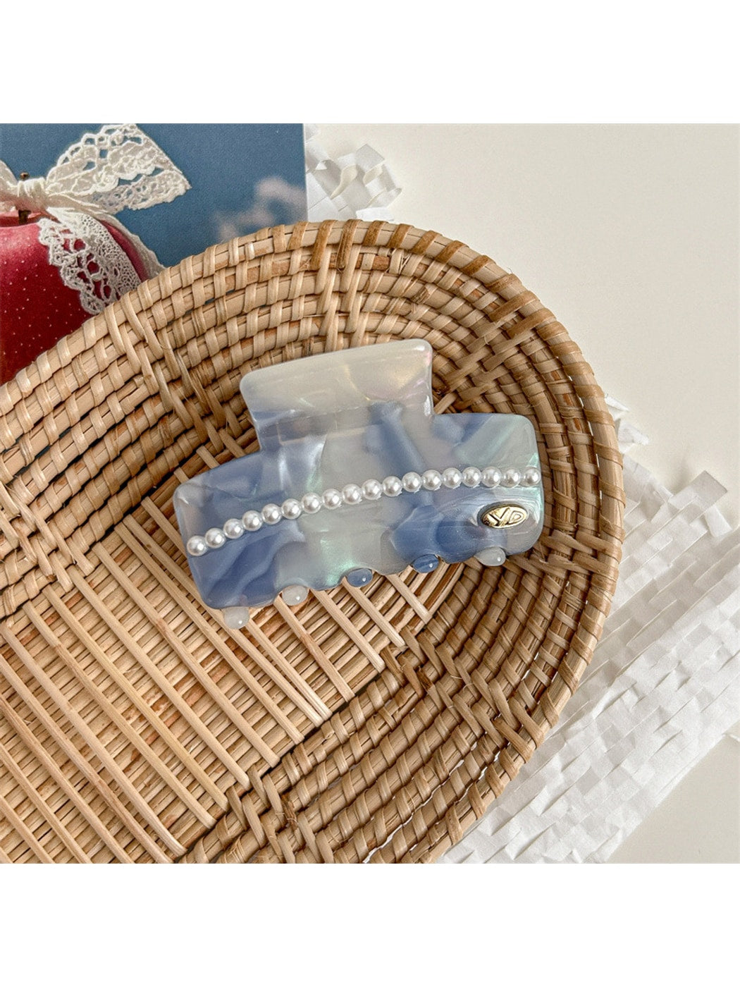 Beau - Textured Acetate Fiber Alloy Hair Claw Clip