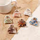 Beau - Mini Textured PVC Vintage Style Claw Clip