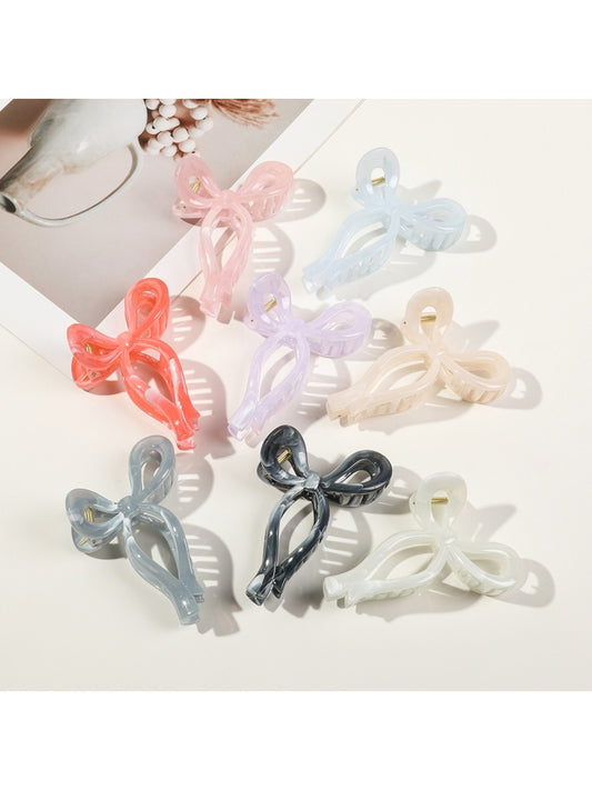 Beau - Openwork Bow Shaped Hair Claw Clip