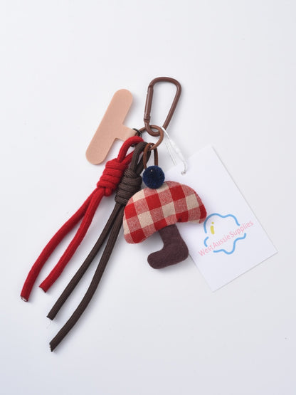 Keypus - Cute Red Mushroom Keychain