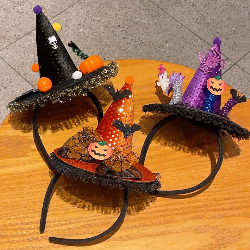 Gifty - Halloween Pumpkin Skull Hat Style Headband