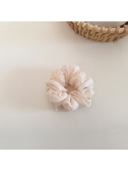 Gifty - Solid Color Ruffled Chiffon Scrunchie