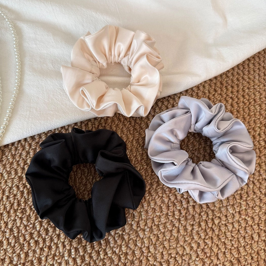 Gifty - Ruffled Satin Finish Polyester Hair Scrunchie