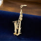 Brovia - Simple Music Theme Saxophone Brooch