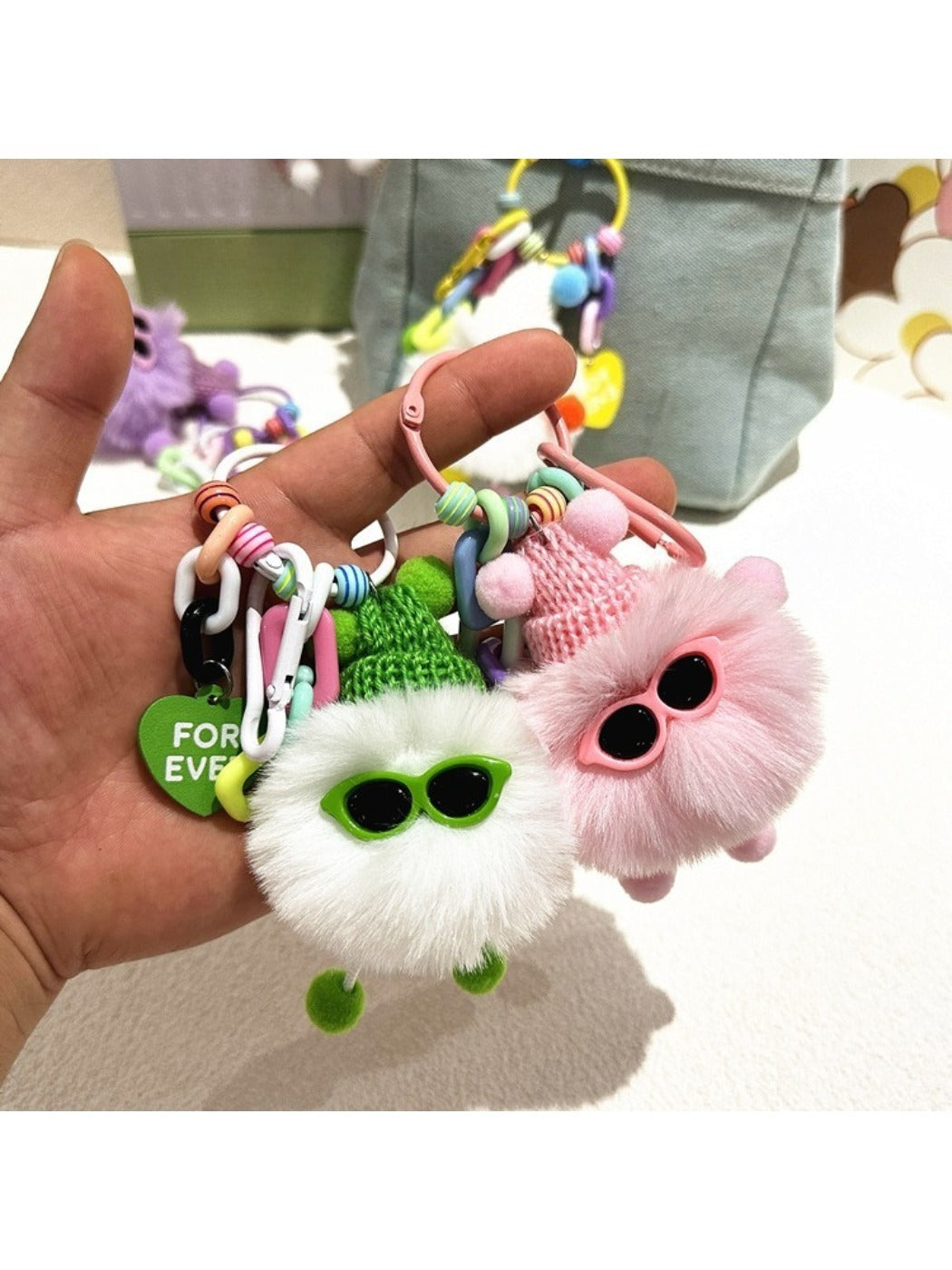Keypus - Plush Pompom Bag Charm