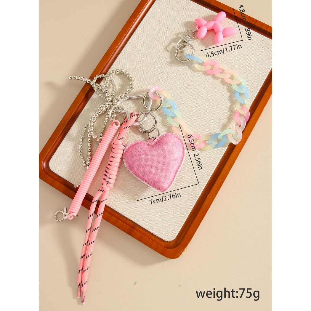 Keypus - Heart and Cord Decorative Bag Charm Keychain