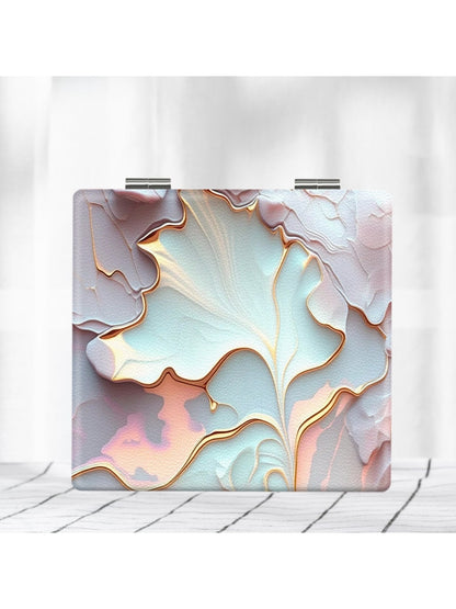 Mirroray - Abstract Pattern PU Folding Makeup Mirror