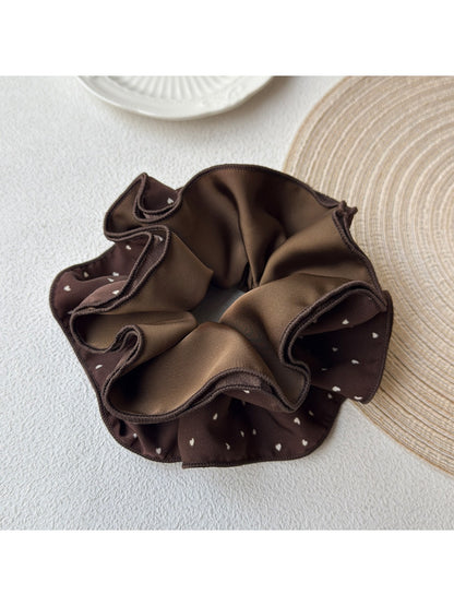 Gifty - Polka Dot Heart Double Layer Scrunchie