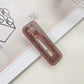 Beau - Glossy Teardrop Shaped Openwork Hair Clip