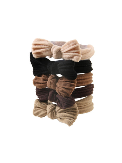 Gifty - Macaron Color Bow Hair Tie Set