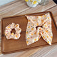 Gifty - Fruit Orange Print Polyester Fabric Scrunchie