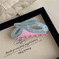 Beau - Alloy Detail Butterfly Shape Acetate Claw Clip