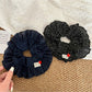 Gifty - Vintage Polka Dot Ruffle Scrunchie Hair Tie