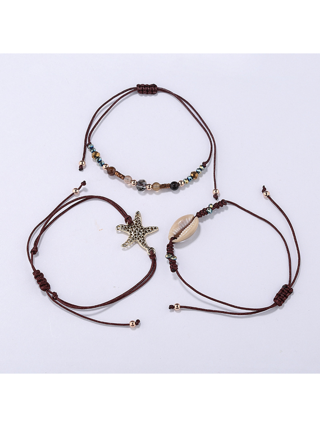 Lovra - Beaded Starfish Accent Bohemian Bracelet