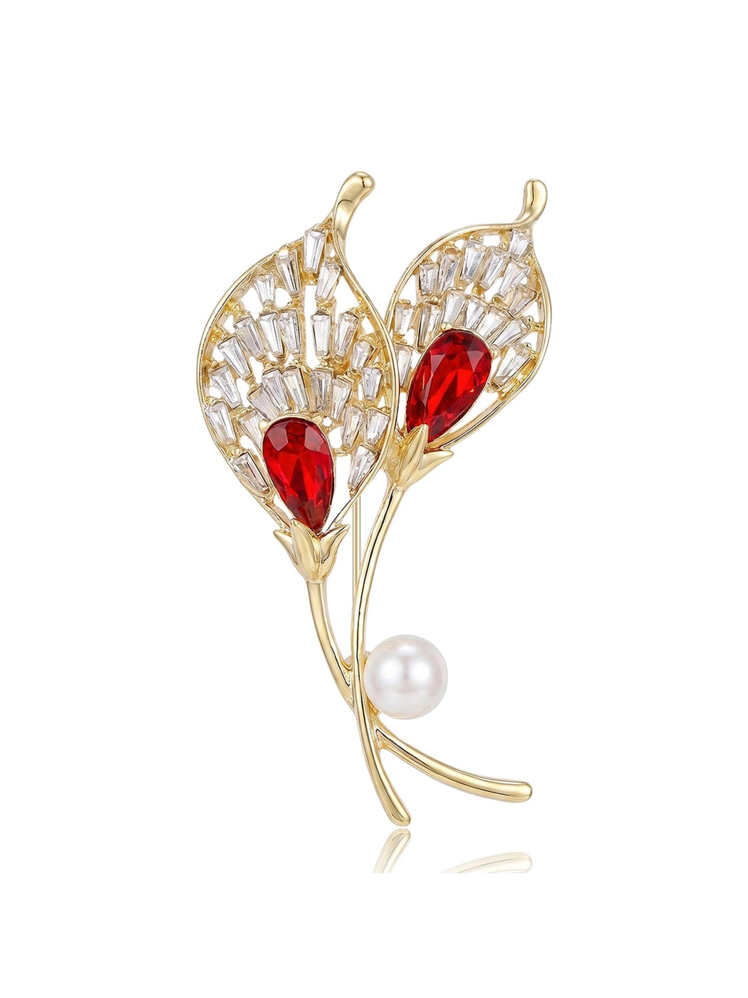 Brovia - Calla Lily Oil Drip Alloy Brooch