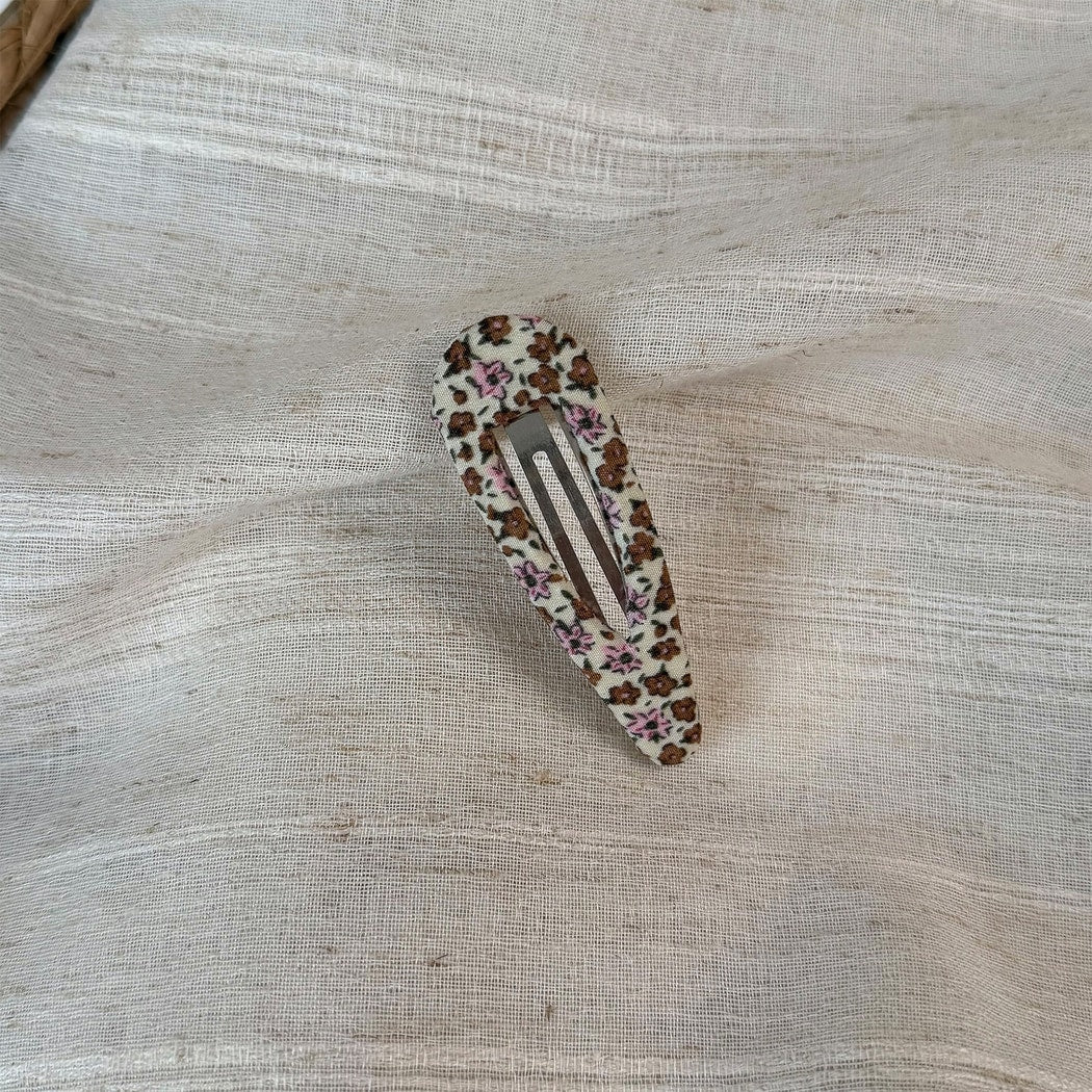 Beau - Floral Pattern Fabric Hair Clip