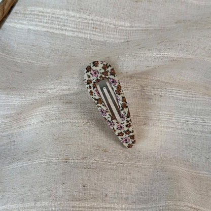 Beau - Floral Pattern Fabric Hair Clip