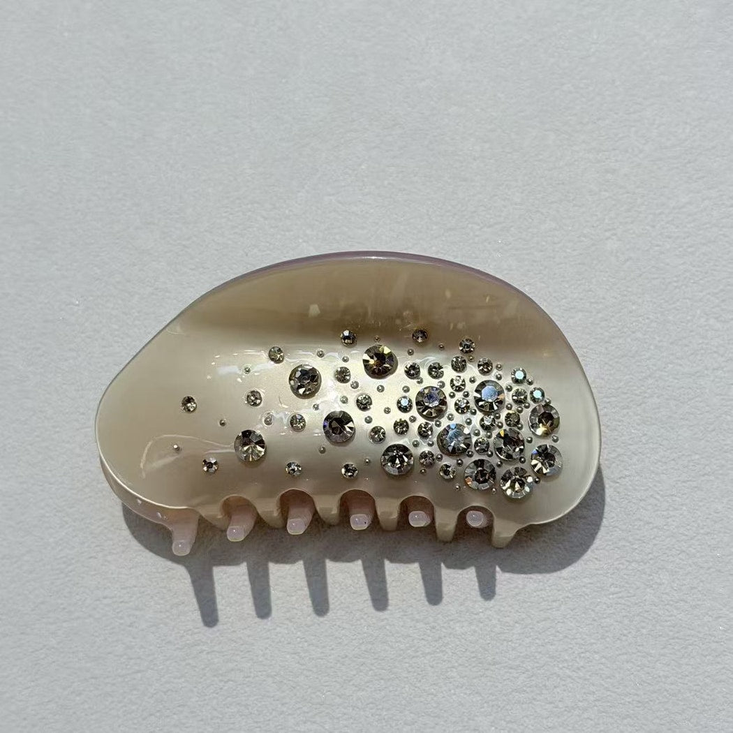 Beau - Rhinestone Acetate Fiber Alloy Claw Clip