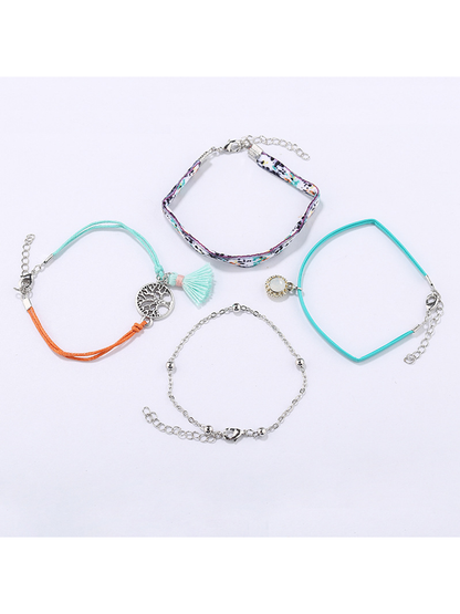 Lovra - Stylish Tree Shaped Tassel Beaded Bracelet