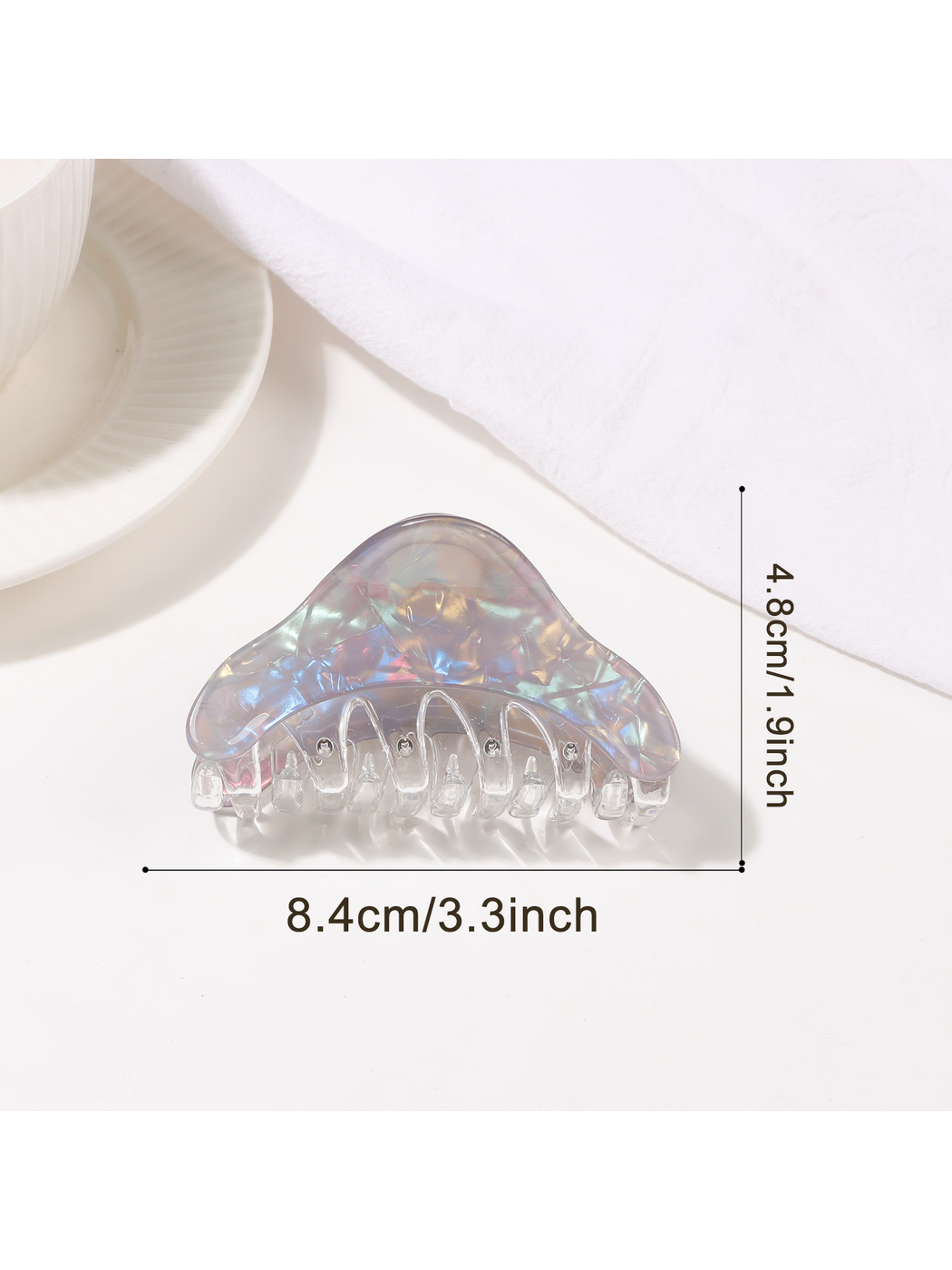 Beau - Iridescent Textured PVC Claw Hair Clip