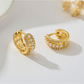 Earedge - Commuter Geometric Ring Accent Earrings
