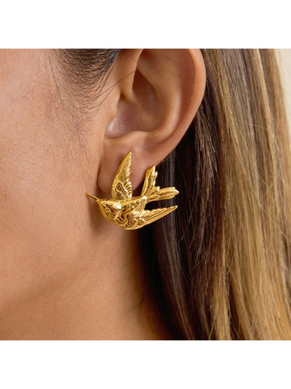 Earedge - Simple Bird Shaped Earrings