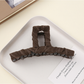 Beau - Rectangular Open Frame Polyester Claw Clip