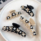 Beau - Floral Beaded Acetate Fiber Claw Clip