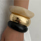 Lovra round bracelet worn on wrist, highlighting its polished finish